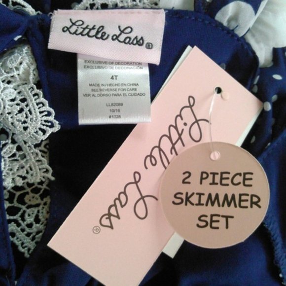 Little Lass 2-piece Polka Dot Skimmer Set - Picture 3 of 8